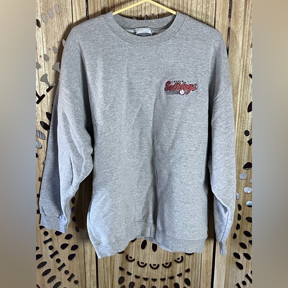 Vintage 90’s Lincoln Saltdogs Baseball Lee Sweatshirt Gray XL USA